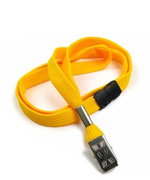  3/8 inch Dandelion ID lanyards attached safety breakaway and metal clipblankLRB322BDDL 