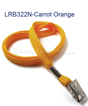  3/8 inch Carrot orange ID lanyard with a metal clipLRB322NCOG 