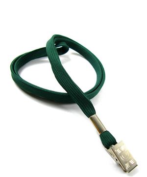 3/8 inch Hunter green clip lanyard-blank-LRB322NHGN 