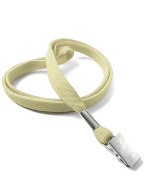  3/8 inch Light gold ID lanyard with a metal clipLRB322NLGD 
