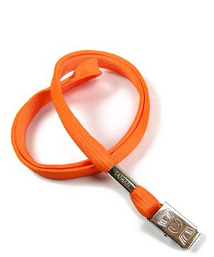  3/8 inch Orange ID lanyard with a metal clipLRB322NORG 