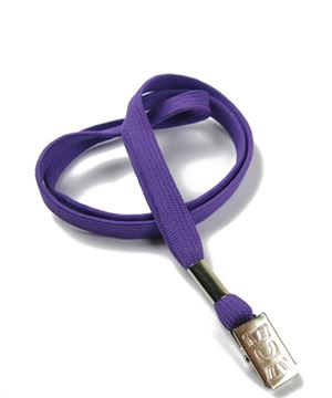  3/8 inch Purple ID lanyard with a metal clipLRB322NPRP 