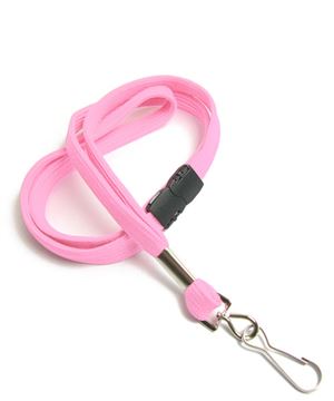  3/8 inch Pink ID lanyard attached breakaway and swivel hookblankLRB323BPNK 