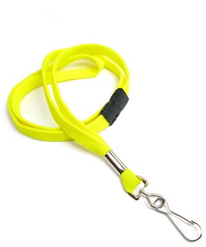  3/8 inch Yellow ID lanyard attached breakaway and swivel hookblankLRB323BYLW 
