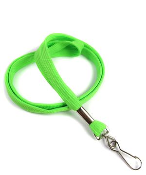  3/8 inch Lime green ID lanyard with a metal swivel hookLRB323NLMG 