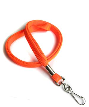  3/8 inch Neon orange neck lanyards with swivel hook-blank-LRB323NNOG 