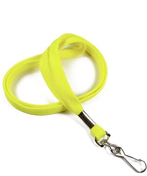  3/8 inch Yellow ID lanyard with a metal swivel hookLRB323NYLW 