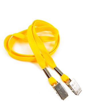  3/8 inch Dandelion double clip lanyards attached clip on each end-blank-LRB324NDDL 