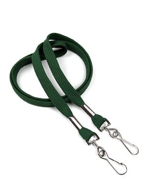  3/8 inch Hunter green double hook lanyard attached swivel hook on each endblankLRB325NHGN 