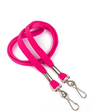  3/8 inch Hot pink double hook lanyard attached swivel hook on each endblankLRB325NHPK 