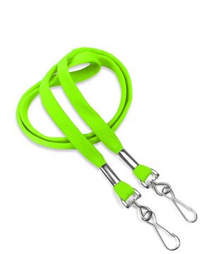  3/8 inch Lime green double hook lanyard attached swivel hook on each endblankLRB325NLMG 