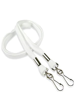  3/8 inch White double hook lanyard attached swivel hook on each endblankLRB325NWHT 
