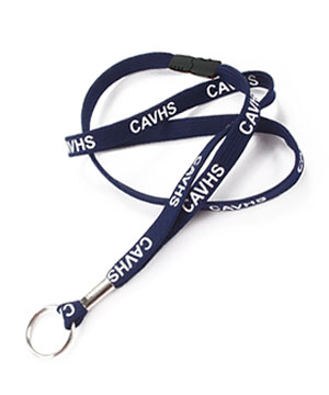  3/8 inch Custom keychain lanyards with safety breakaway and keychain ring-Screen Printing-LRP0301B 