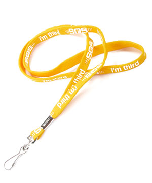  3/8 inch Customized hook lanyard with a swivel hook-Screen Printing-LRP0303N 