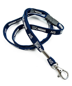  3/8 inch Personalized breakaway lanyard with a lobster clasp hook-Screen Printing-LRP0306B 