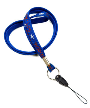  3/8 inch Custom device lanyards with split ring and quick release strap connector-Screen Printing-LRP0314N 