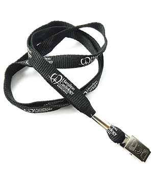  1/2 inch Customized Clip Lanyards with metal ID clip-Screen Printing-LRP0402N 