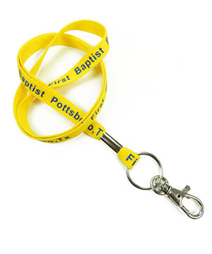  1/2 inch Customized Key Lanyards attached keyring with lobster clasp hook-Screen Printing-LRP0416N 