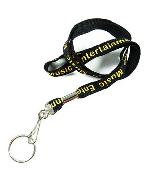  1/2 inch Custom Key Lanyards with swivel hook and keychain ring-Screen Printing-LRP0418N 