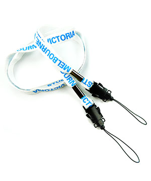  1/2 inch Custom Doubel Ended Lanyard with a quick release loop connector on each strap end-Screen Printing-LRP04D4N 