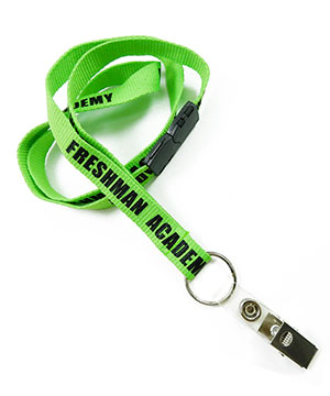  5/8 inch Custom Id Lanyards attached safety breakaway and split ring with ID strap clip-Screen Printing-LRP0507B 