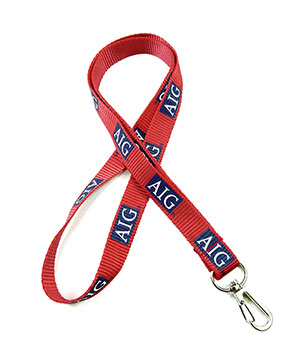  5/8 inch Custom Id Lanyards with wire gate snap hook-Screen Printing-LRP0510N 