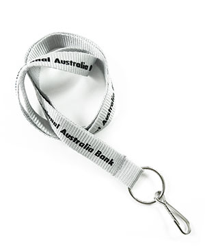  5/8 inch Customized Key Lanyard attached split ring with a j hook-Screen Printing-LRP0513N 