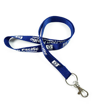  5/8 inch Personalized Key Lanyards attached keyring with lobster clasp hook-Screen Printing-LRP0516N 