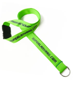  3/4 inch Custom Keychain Lanyards with safety breakaway and keychain ring-Screen Printing-LRP0601B 