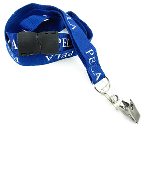  3/4 inch Custom Id Lanyards attached safety breakaway and split ring with ID strap clip-Screen Printing-LRP0607B 