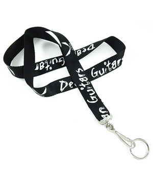  3/4 inch Custom Key Lanyards with swivel hook and keychain ring-Screen Printing-LRP0618N 