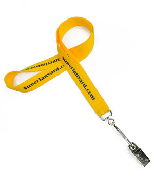  3/4 inch Customized Clip Lanyard attached swivel hook with a bulldog clip-Screen Printing-LRP0619N 