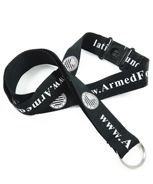  1 inch Personalized Keychain Lanyards with safety breakaway and keychain ring-Screen Printing-LRP0801B 
