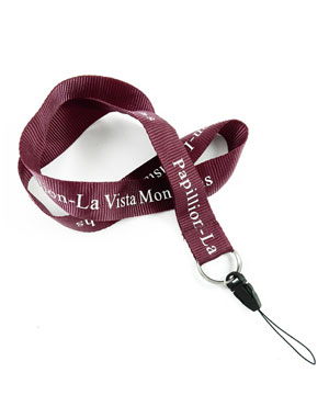  1 inch Custom Device Lanyards with split ring and quick release strap connector-Screen Printing-LRP0814N 
