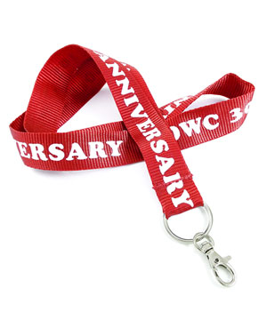  1 inch Personalized Key Lanyards attached keyring with lobster clasp hook-Screen Printing-LRP0816N 