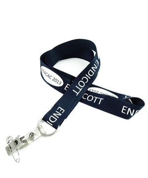  1 inch Custom Id Lanyard attached split ring with a ID strap pin clip-Screen Printing-LRP0817N 