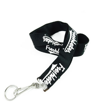  1 inch Custom Key Lanyards with swivel hook and keychain ring-Screen Printing-LRP0818N 