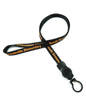  1/2 inch Customized detachable lanyard attached detachable buckle with a rotating ring hook-custom screen printing 
