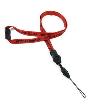  1/2 inch Customized device lanyard attached safety breakaway and quick release loop connector-custom screen printing 