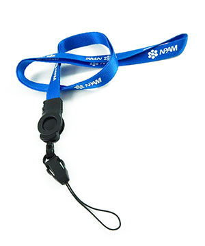  1/2 inch Customized device lanyard attached detachable buckle with a quick release loop connector-custom screen printing 