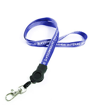  1/2 inch Customized neck lanyard attached detachable buckle with a alloy lobster clasp hook-custom screen printing 