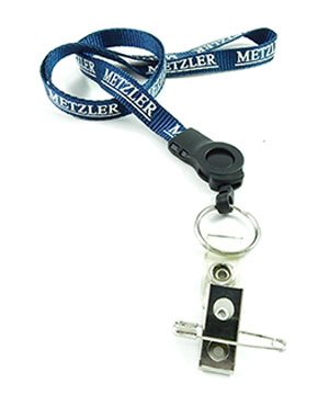  1/2 inch Customized detachable lanyard attached metal keyring with a ID strap pin clip-custom screen printing 