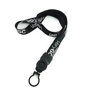  5/8 inch Custom detachable lanyard attached detachable buckle with a rotating ring hook-custom screen printing 