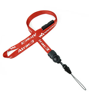  5/8 inch Custom device lanyard attached safety breakaway and quick release loop connector-custom screen printing 