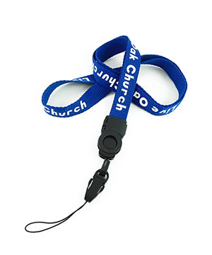  5/8 inch Custom device lanyard attached detachable buckle with a quick release loop connector-custom screen printing 