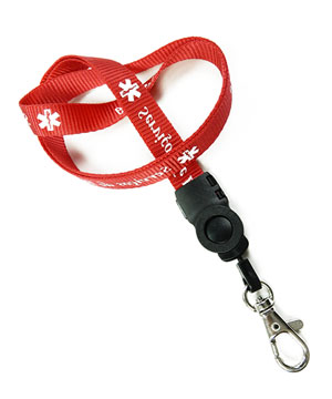  5/8 inch Custom neck lanyard attached detachable buckle with a alloy lobster clasp hook-custom screen printing 